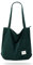 KALIDI Damen Cord-Tragetasche mit Reißverschluss, lässige Handtasche, große Kapazität, Schultertasche mit Taschen, Dunkelgrün
