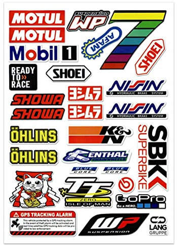 FENGCHUANG-Moto Motocross Aufkleber Kit für Auto, Motorräder, Fahrrad, Skateboard, Snowboard, Gepäck, Laptop und Mehr