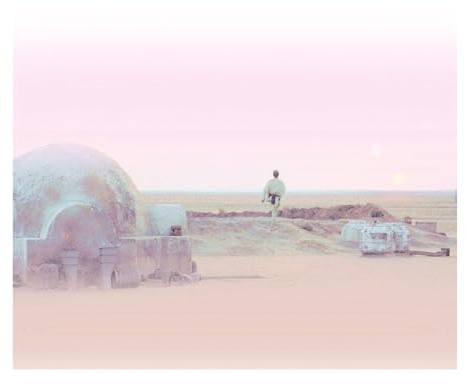 Star Wars - Gerahmter Leinwanddruck Serene Tatooine (40 cm x 30 cm) (Pink)