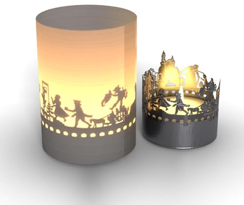 Tube T-Light Schattenspiel: Verwandle Dein Zuhause in eine Märchenwelt! Mit Silhouette-Motiven aus den Grimms Märchen – EIN Bezauberndes Geschenk