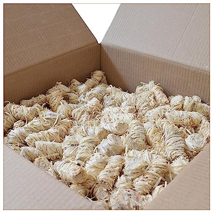 Cheminett - Laine de Bois - Allume Feu 100% Naturel - 10 kg, +/- 800 Pièces - À Base de Cire Végétale Premium et de Bois Certifié FSC - Temps de Combustion 8 à 10 Min