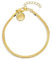SINGULARU - Bracciale Lisse S. Acciaio con Finitura Placcata Oro 18 Kt. Catena Piatta. Taglia Unica 16 cm con Estensione 3 cm. Gioielli per Donna