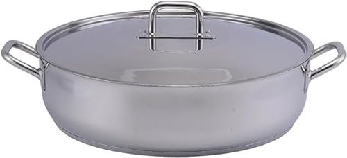 METTMANN PROFESSIONNEL Maître D'Hôtel Sauteuse/Sautoir en Acier Inoxydable - Compatible avec Cuisinière à Induction (32CM)