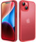 JETech Matte Case for iPhone 14 Plus 6.7-Inch, Shockproof Military Grade Drop Protection, Frosted Translucent Back Phone Cover, Anti-Fingerprint (Red)