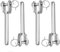 4 Pcs Wire Rope Clamps, 4mm Stainless Steel Swaged Fork Terminal, Swage Jaw Rigging Wire Rope Fitting
