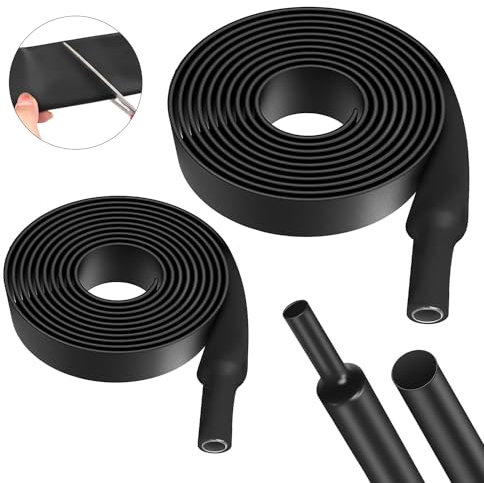 2 Piezas Termoretractil Termoretractil para Cables Tubo Termoretractil Tubo Termoretractil para Cables Tubo Termorretráctil con Adhesivo 3:1 Ø15.4/30mm para Aislamiento Eléctrico Reparaciones