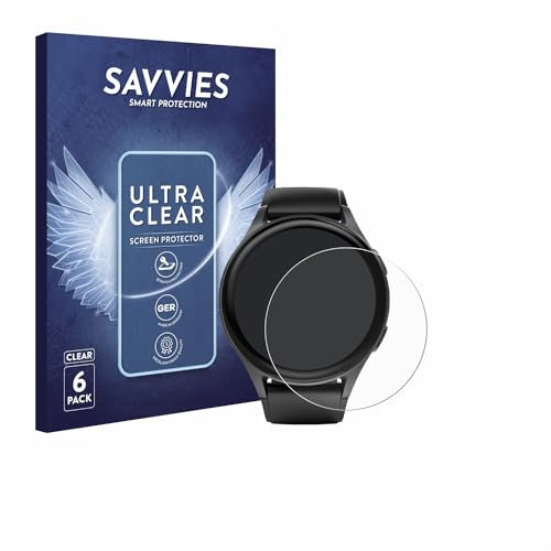 Savvies 6 Stück Schutzfolie für Hama 8900 (45 mm) Displayschutz-Folie Ultra-Transparent
