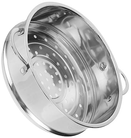 Genérico Vaporera para Panecillos Acero Inoxidable Cesta Olla arrocera vaporera Madera colador Pelo Cesta Vapor Alimentos Acero Inoxidable Metal Mariscos