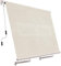 CILVANI TENDA DA SOLE A CADUTA CON MANTOVANA SENZA CASSONETTO 300X250 250X250 100X250 BRACCI REGOLABILI TESSUTO IMPERMEABILE (300X250 BEIGE)