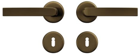 AXA Türbeschläge set - Klik Blok - Türklinken Innentüren mit Rosetten - Mit Schlüsselloch - Bronze