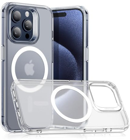 ESR for iPhone 15 Pro Max Case, Compatible with MagSafe, Military-Grade Protection, Yellowing Resistant, Scratch-Resistant Back, Magnetic Phone Case, Classic Series, Frosted Clear