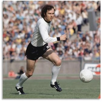 TINCHEW Poster der deutschen Fußballer Franz Beckenbauer (14), Wandteppich, Kunstgemälde, Bild, Schlafzimmerdekoration, Zuhause, 30 x 30 cm