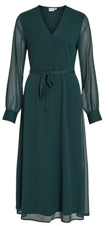 Vila Vifalia V-Neck L/S Midi Dress - Noos/Dc