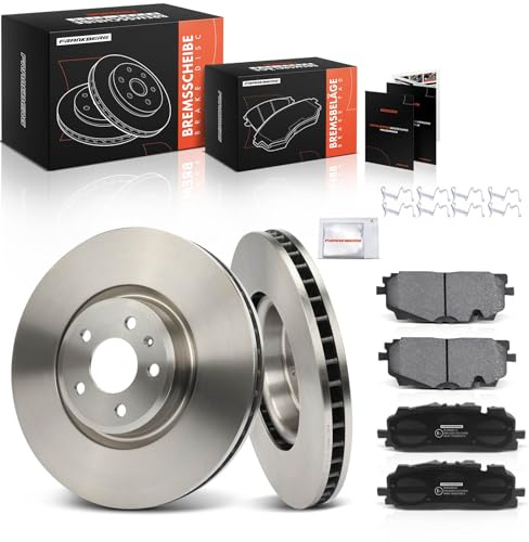 Frankberg 2x Bremsscheiben + 4x Bremsbeläge Vorne 4K0698151 | Kompatibel mit A5 Cabriolet F57 F5E, A6 Avant 4A5, A4 Allroad 8WH 8WJ, A5 Sportback F5A F5F, A4 Avant 8W5 8WD