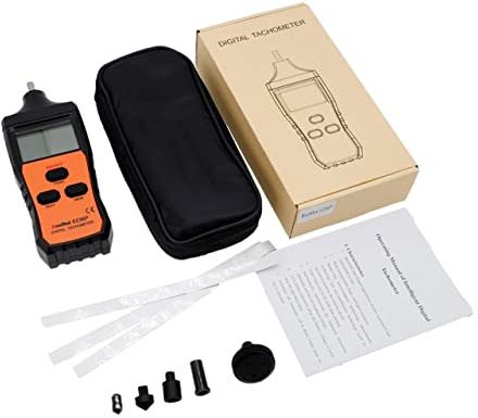 Hand-Stroboskop, digitales Stroboskop, 6236p Digital Nicht -Kontakt -Tachometer Max 99999 Drehzahl Speed ​​Tester Motorcycle Auto Singal Trigger Nichtkontakt LCD Tacometro -Messgerät zur Erkennung und