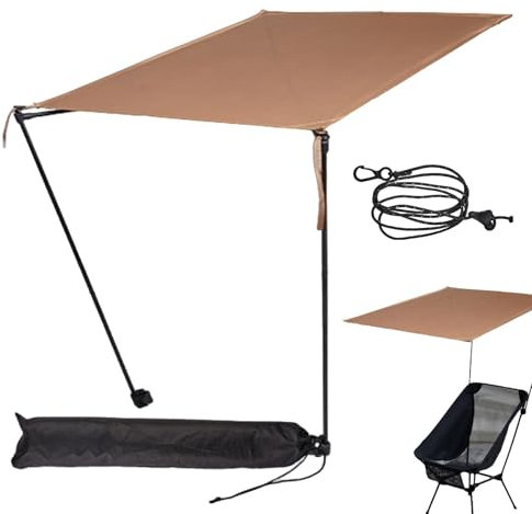 Sombrilla de playa portátil, Sombrillas de playa retráctiles, Toldo ligero Patio, Toldo de sol Aventuras al aire libre Paraguas de camping Sombrilla de playa Pesca Sombrilla, verde caqui,