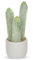 Hollyone Planta artificial de cactus con maceta de cemento, plantas artificiales tropicales en maceta para decoración del hogar, cactus sintéticos, plantas artificiales decorativas para interiores