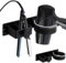 RETON Hair Dryer Holder Wall Mounted, Stainless Steel Hairdryer Holder for Dressing Table, Adhesive Blow Hairdryer and Straightener Holder for Bathroom Curling Iron Salon Hair Care(Black)