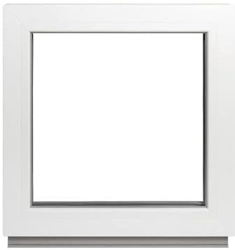 Framex Ventana de sótano para cobertizo o garaje, 30 x 45 cm (300 x 450 mm), color blanco, 2 cristales (32 mm)