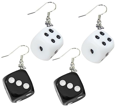 Holibanna Ohrringe Damen Punk Anhänger Hängende Ohrstecker Für Frauen Kreative Schwarze Und Weiße Ohrhänger Schmuck