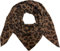 Leopard Dreieck Schal aus 100% Baumwolle Frühling Unisex Uni Fashion Stola Tuch Übergangszeit Italy Sommer Strickschal Strick Tuch Leo (Chocolate)
