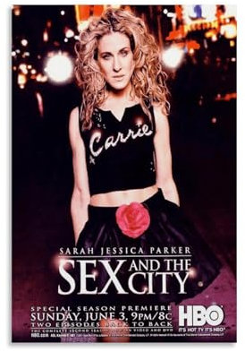 Sex And The City Movie Poster Dekorative Malerei Leinwand Wandkunst Wohnzimmer Poster Schlafzimmer Malerei,Wandkunst Bilddruck Moderne Familienzimmer Dekor 12x18inch(30x45cm)