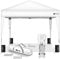 tillvex Gazebo Plegable Cenador 3x3m Impermeable | Pabellon de Jardin Pop-up Regulable en Altura | Carpa de jardín protección UV 50+ | Cenador de Fiesta con Bolsa (Blanco)