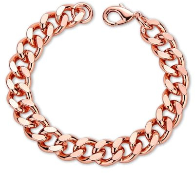 MagEnergy Cuban Link Bracelet for Men,Copper Curb Chain Bracelets, 8.3 L