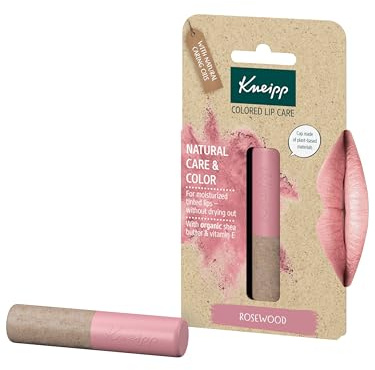 Kneipp, Lip Balm with Color, Lip Protector and Repair, Lip Moisturizer with Long Effect, Natural Ingredients, Rosewood Lipstick
