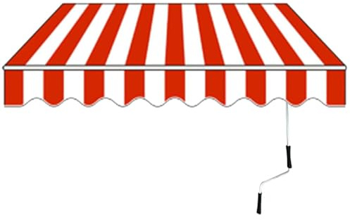Manuelle Markise, einziehbar, wasserdicht, UV-beständig, Terrassenüberdachung, 2x1,5m/3x2,5m/4x/5x mit Handkurbel, Schattenlösung für den Außenbereich, für Innenhof, Balkon, Restaurant & Garten
