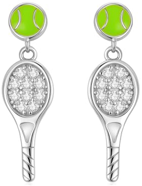 HARMONY BOLA Pferdeohrringe/Hockey/Fußball/Volleyball/Basketball/Tennis Ohrringe 925er Sterlingsilber Sportball Ohrstecker Ohrringe Schmuck für Damen