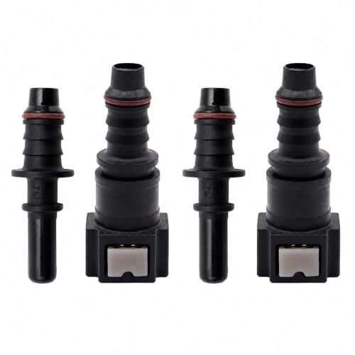 Kit 2 Raccords Rapides Carburant 7.89mm ID8 Droit Durite Gasoil Essence | Kit 2 raccords rapides carburant 7.89mm ID8, en nylon résistant, connexion push-to-connect fiable pour essence et gaz.
