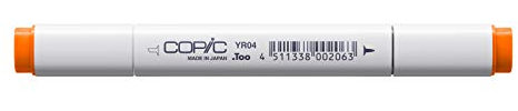 COPIC Classic Marker Typ YR - 04, Chrome Orange, professioneller Layoutmarker, mit einer breiten und einer feinen Spitze