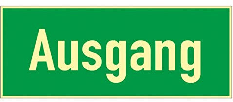 Schild Ausgang, HLF, Folie, selbstklebend