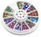 KADS AB 1.53MM Triangle Colorful Rhinestones 600 Piece 17 Color Nail Art Manicure Wheels Valentine's Day Nail Decoration