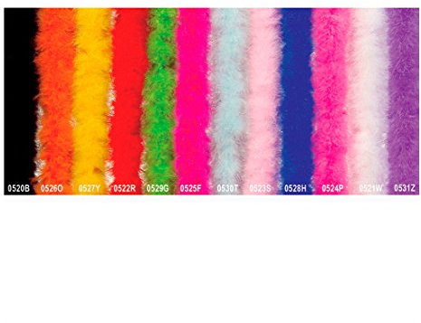 Amakando Tänzerin Federboa Marabu Federschal violett - 2 m Marabou Federstola Burlesque Feder Boa Charleston 20er Jahre Schal Can Can Party Stola