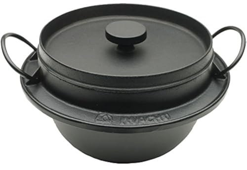 Iwachu 410 – 719 giapponese in ghisa Gohan Nabe Cuociriso, nero