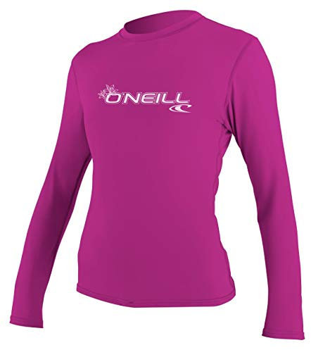 O'Neill Wetsuits Damen WMS Basic Skins L/S Rash Tee Vest, Fox Pink, L