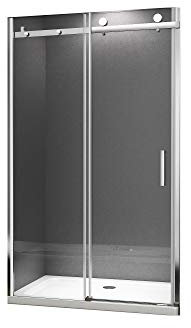 BuyLando.Shop [Typ-Victoria - Nischentür - Schiebetür - Duschtür - Höhe 195cm / 8mm - Rollsystem - Variation (130x195cm)