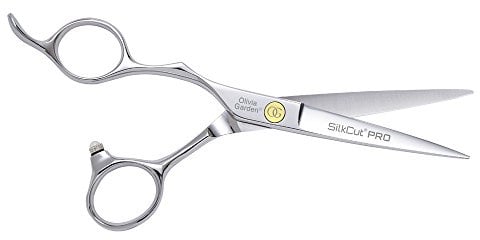 Olivia Garden SilkCut Pro Schere, 14,6 cm, Linkshänder, ultrascharfe, konvexe Stahlklingen, Scherenhülse im Lieferumfang enthalten
