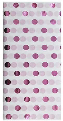 Clairefontaine 20913-PC - Packung mit 3 Blatt Seidenpapier 50x70 cm, weiß/rot mit Metallic-Effekt