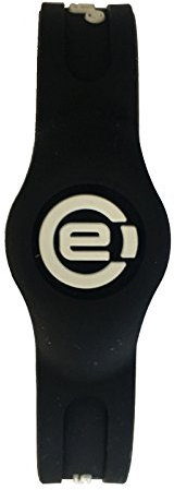 Power Energy Magnettherapie-Sport-Armband (schwarz/weiß, Größe M: 19 cm)