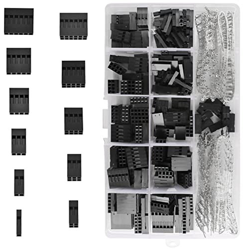 620 Stück 2,54 mm Pitch 1 2 3 4 5 6 Pin JST SM Gehäuse-Steckverbinder Dupont-Buchsen-Buchsenleiste Crimp-Anschluss-Steckverbinder-Sortiment-Kit Mit Durchsichtiger Kunststoffbox