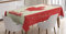 ABAKUHAUS Kanada Tischdecke, Happy Canada Konzept, Schmutzabweisend Pflegeleicht Waschbar Druck Mit Klaren Farben ohne Verblassen, 140 x 200 cm, Zinnoberrot und Elfenbein