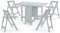 Julian Bowen Light Grey Wood Savoy Dining Set - Elegant and Practical Dining Furniture for Any Home