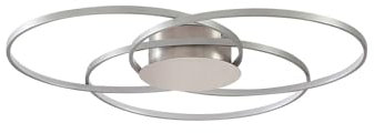 Lindby LED Deckenleuchte Riley dimmbar (Modern) in Alu aus Aluminium (1 flammig,) - Lampe Deckenlampe Wohnzimmerleuchte