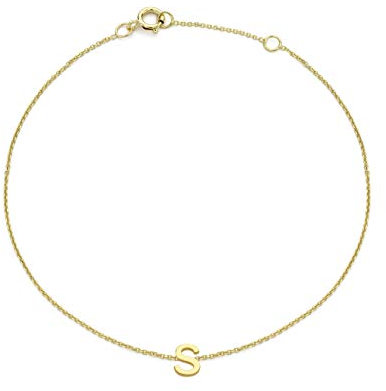 CARISSIMA Damen-Armband Petite Buchstabe 'S' 9kt verstellbar 15-18cm