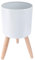 Hemoton - Vaso da fiori in legno a tre piani, piante grasse per piante aromatiche, fiori in ferro, autoportante, per casa, giardino, negozio, colore: bianco