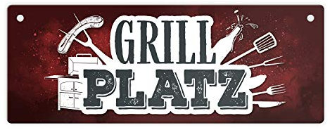 Grillplatz Metallschild XL