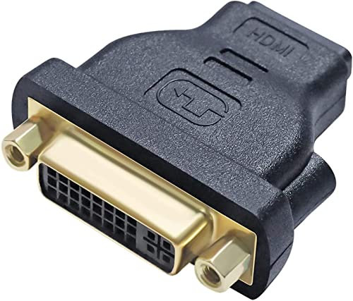 DTech Adaptateur DVI femelle vers HDMI femelle bidirectionnel HDMI vers DVI-I Convertisseur 24+5 ports 4K 1080p Vidéo pour moniteur d'ordinateur PC TV Box Home Cinéma Display